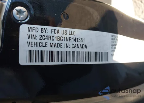 2022 Chrysler Pacifica Touring L from USA, damaged, VIN 2C4RC1BG1NR141381